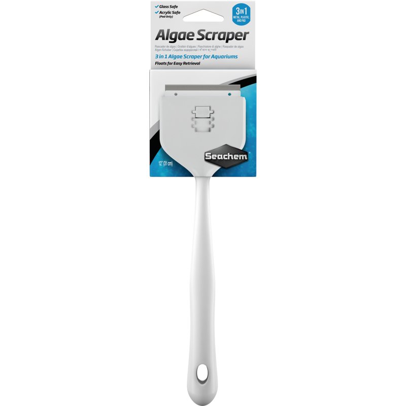 Seachem 3 in 1 Algae Scraper 12" 12 IN
