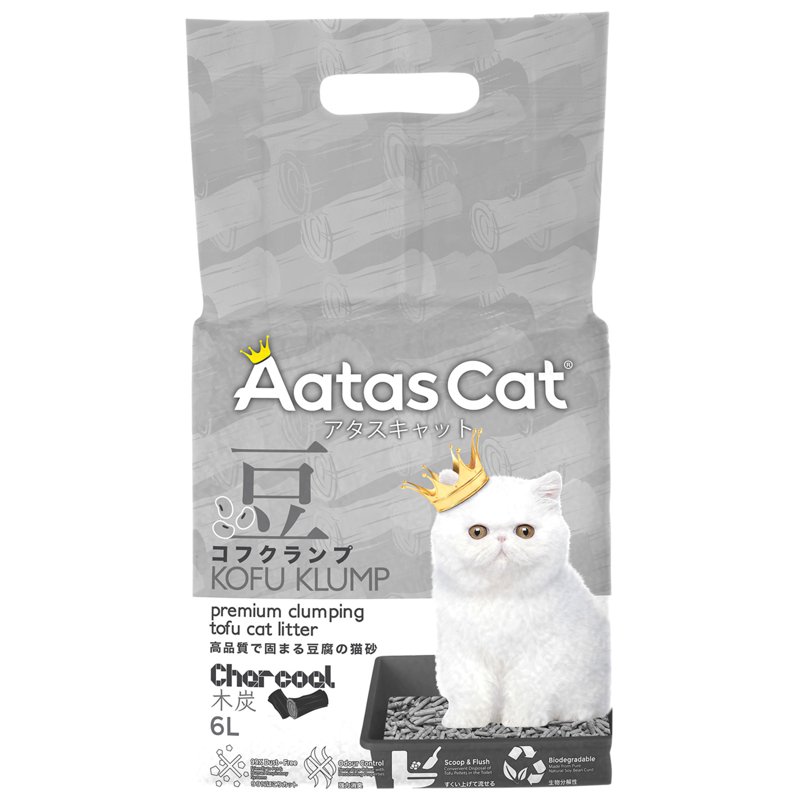 AATAS CAT Kofu Klump Tofu Cat Litter - Charcoal (Ctn)