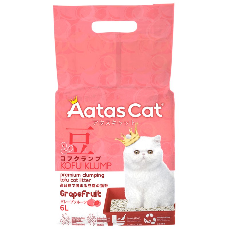 AATAS CAT Kofu Klump Tofu Cat Litter - Grapefruit (Ctn)