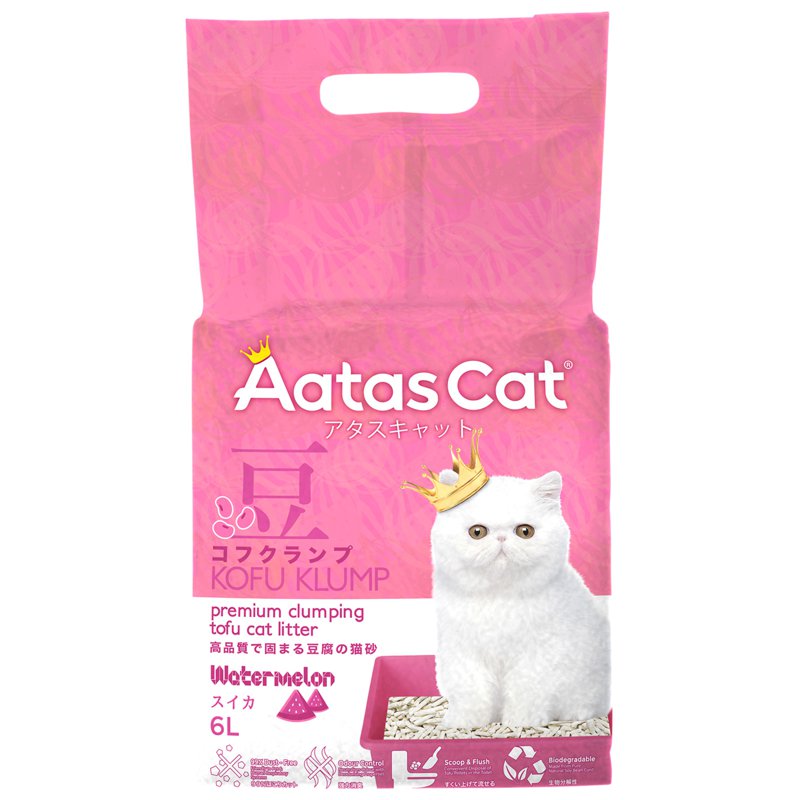 AATAS CAT Kofu Klump Tofu Cat Litter - Watermelon (Ctn)