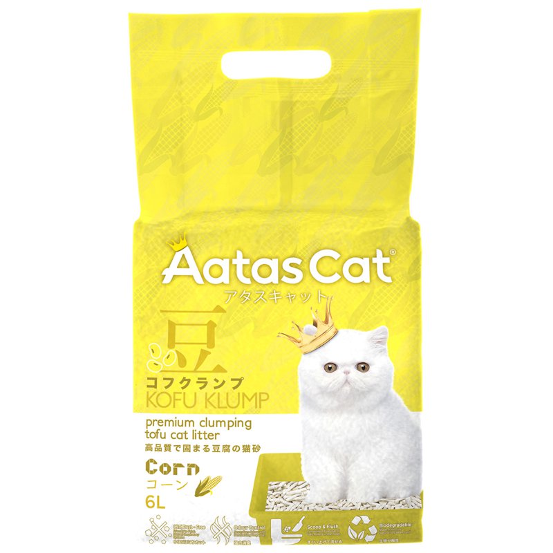 AATAS CAT Kofu Klump Tofu Cat Litter - Corn (Ctn)