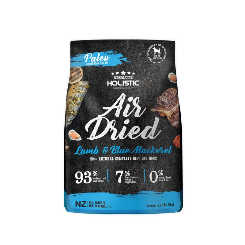 Absolute Holistic Air Dried Dog Food - Blue Mackerel And Lamb