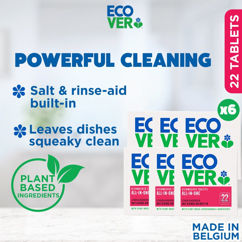 Ecover All-In One Dish Washer Tablets 6 x 22 S