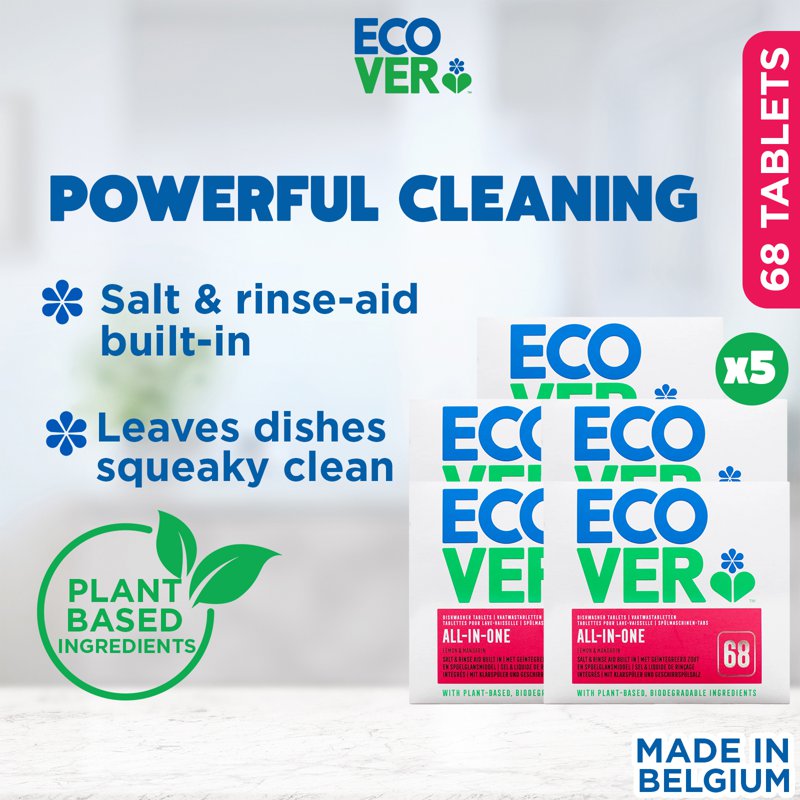 Ecover All-In-One Dish Washer Tablets 5 x 68 S