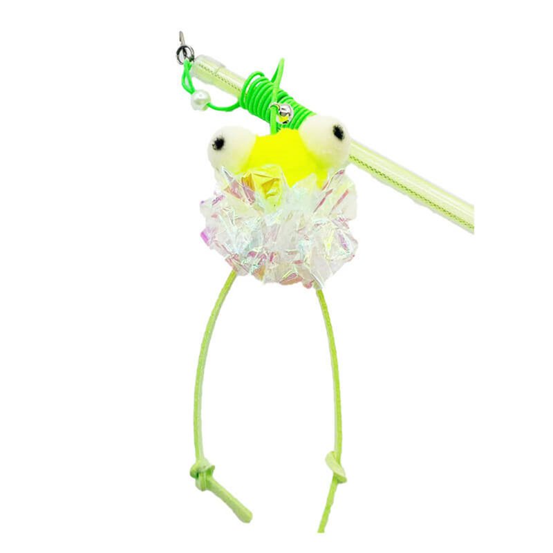Amy N Carol Cat Teaser-Retractable Frog (Green)