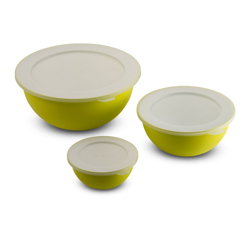 OMADA Sanaliving 3 Bowls With Covers, Lime