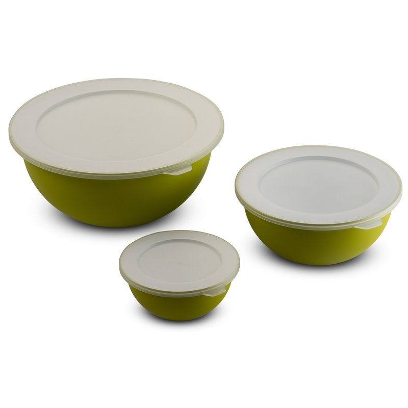 OMADA Sanaliving, 3 Bowls With Covers, Green