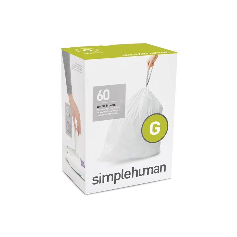 Simplehuman Code G Custom Fit Bin Liners (60 Liners) 3 x