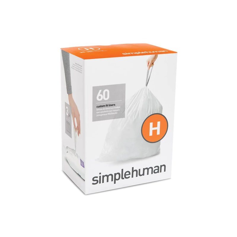 Simplehuman Code H Custom Fit 30- Bin Liners (60 Liners) 3 x