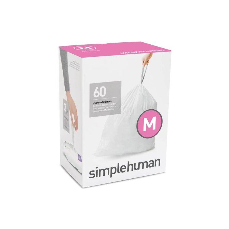 Simplehuman Code M Custom Fit Bin Liners (60 Liners) 3 x