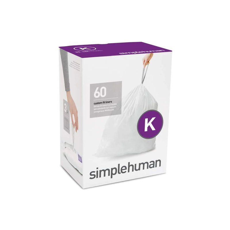 Simplehuman Code K Custom Fit 30- Bin Liners (60 Liners) 3 x
