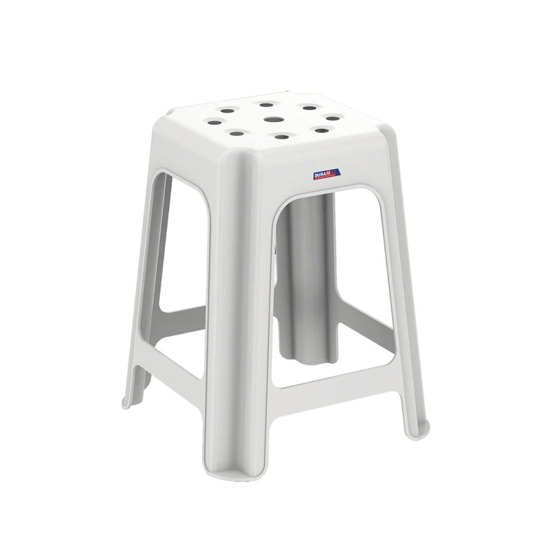 Duramax Square Stool / Chair - White 1 S