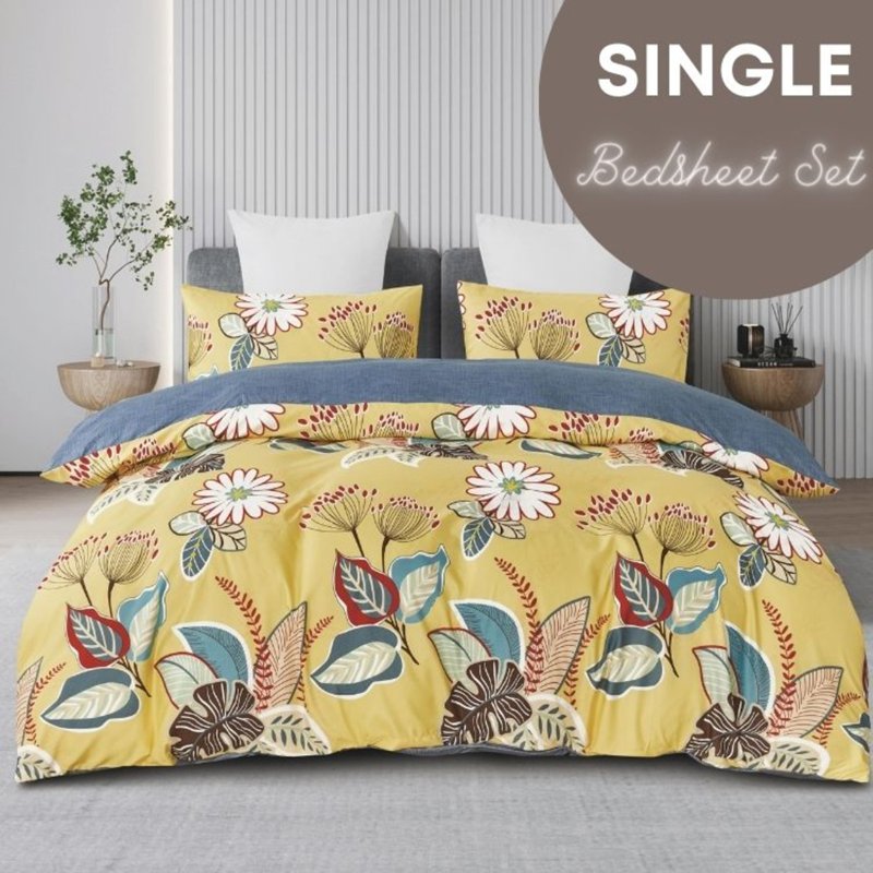 Microfine 500TC Microfiber Bedsheet Set (Single) Persephone