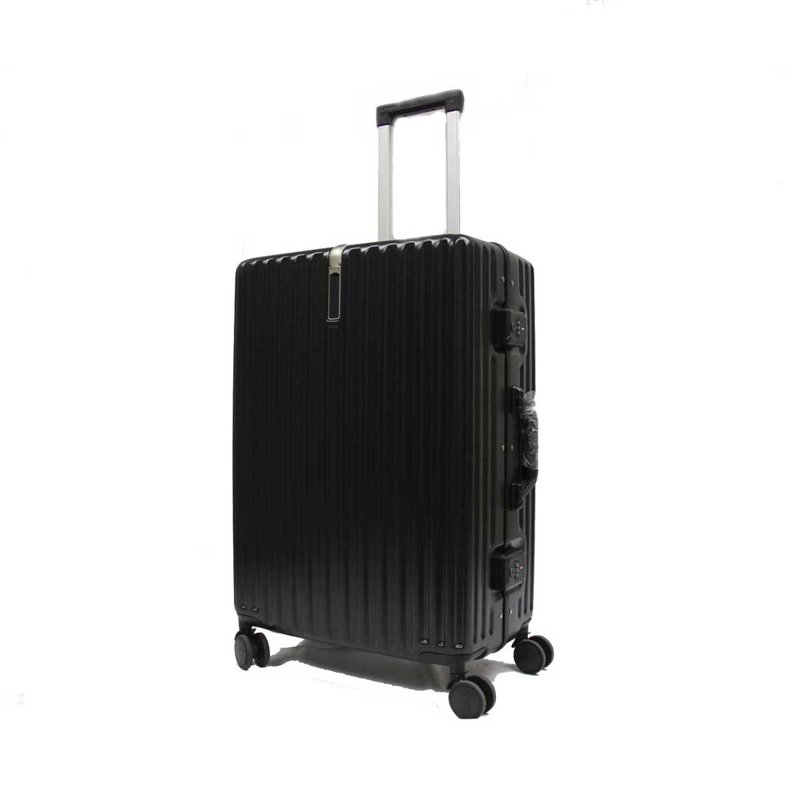 20" Contemporary PC Aluminium Frame Luggage - Black 1 S