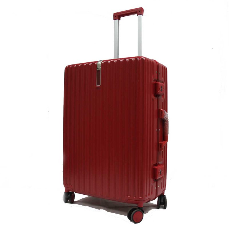 20" Contemporary Polycarbonate Aluminium Frame Luggage - Red 1 S