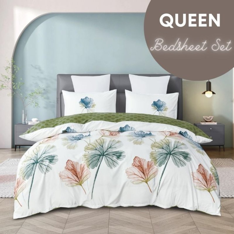 Microfine 500TC Microfiber Bedsheet Set (Queen) Fleur