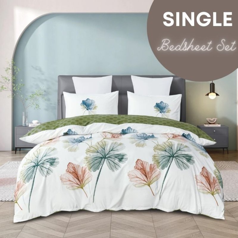 Microfine 500TC Microfiber Bedsheet Set (Single) Fleur