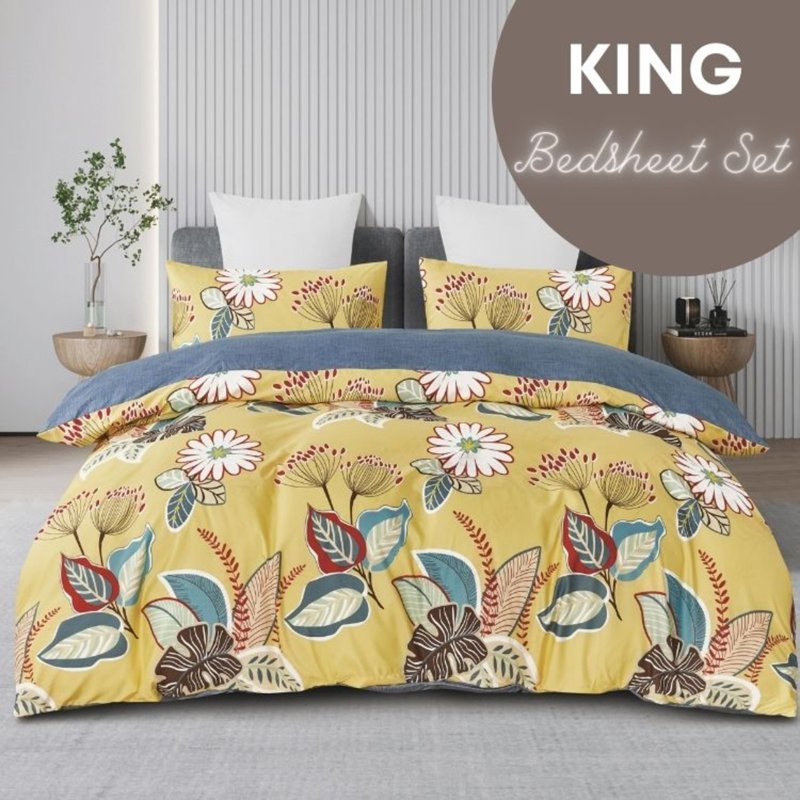 Microfine 500TC Microfiber Bedsheet Set (King) Persephone