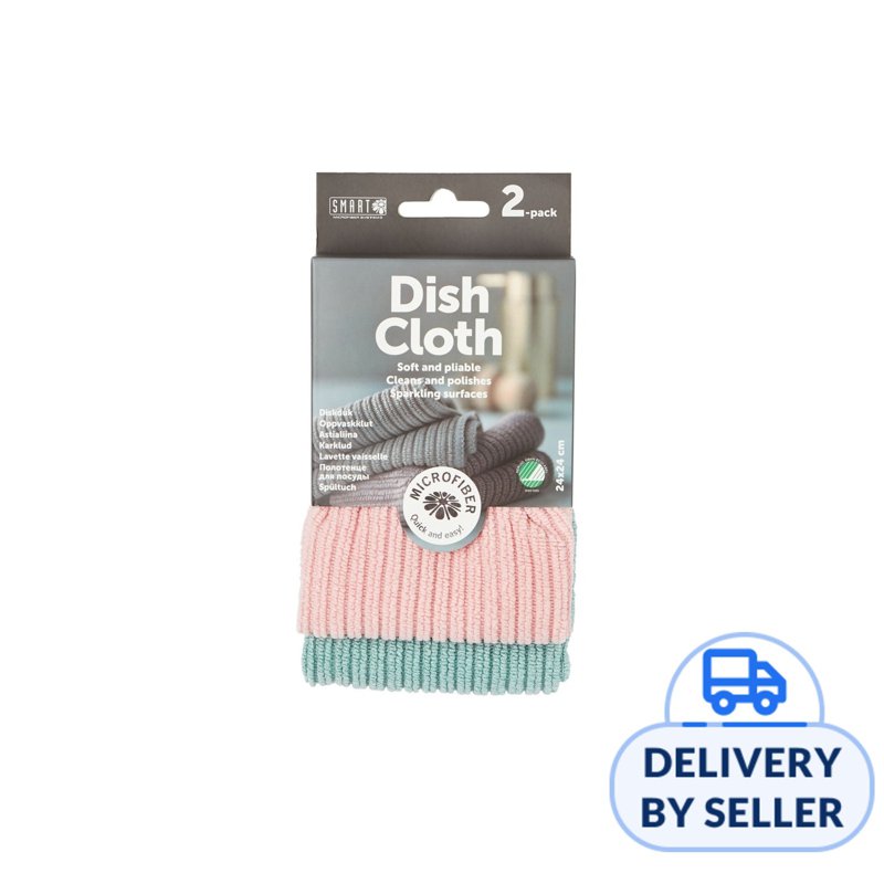Smart Microfiber System Dishcloth Pack Pink Turquoise