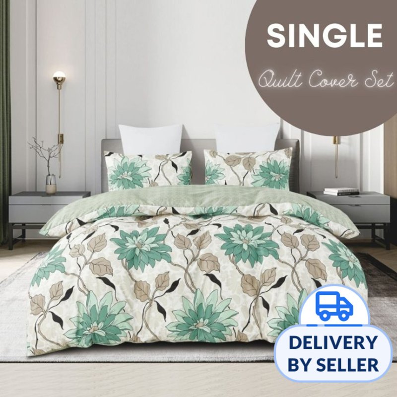 Microfine 500TC Microfiber Quilt Cover Set (Single) Rashel