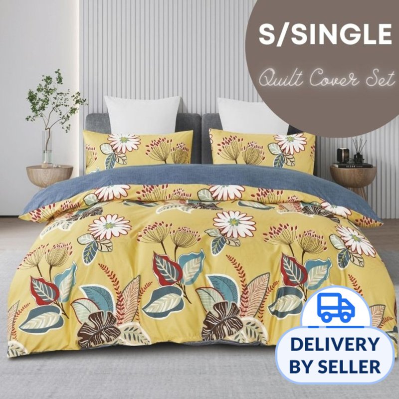 Microfine 500TC Microfiber Quilt Cover (S Single) Persephone