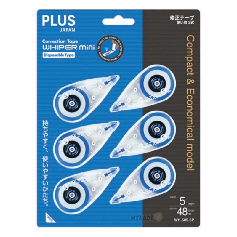 PLUS Whiper Mini Disposable Correction Tape WH505-6P 6 S