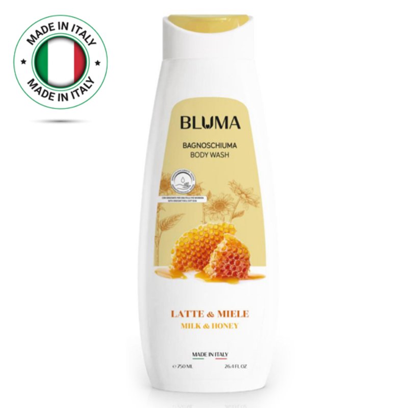 Bluma Italy Milk & Honey Body Wash Moisturizing-Derma Tested