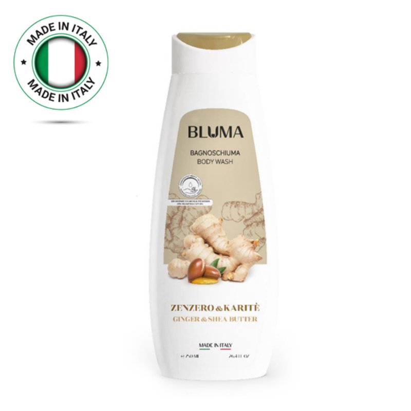 Bluma Italy Ginger & Shea Butter Body Wash Moisturizing&Teste