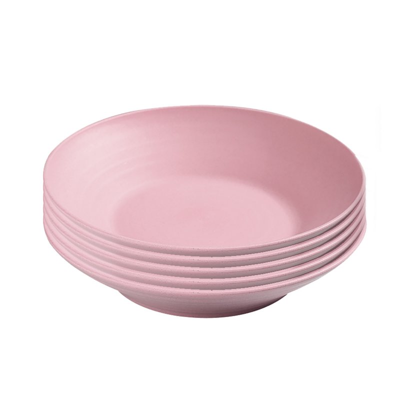 BEST Choice Pink Wheat Straw 9" Plate Set