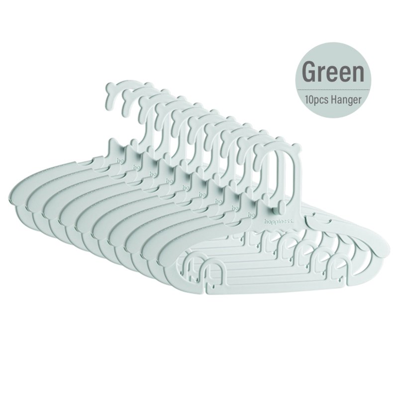 Sweet Home KL010 Kids Stackable Hanger - Green 10 x 1 S