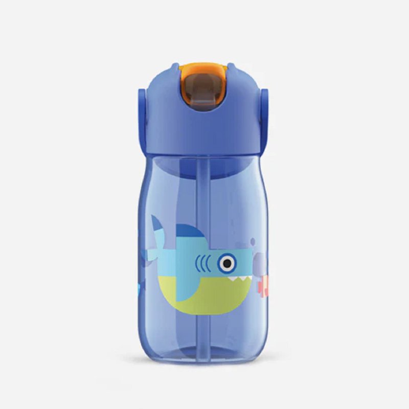 Zoku Kids Flip Straw Bottle (14 oz) - Blue 1 S