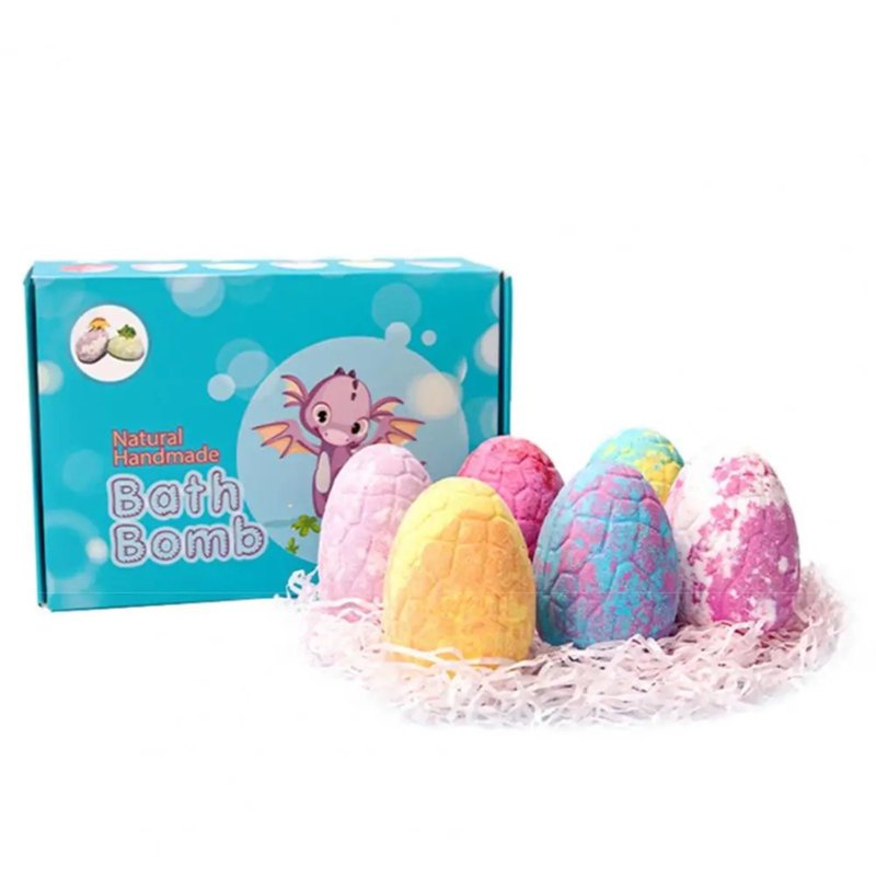 Camime Kids Dinosaur Bath Bomb Set with Surprise Toy (120gx6)