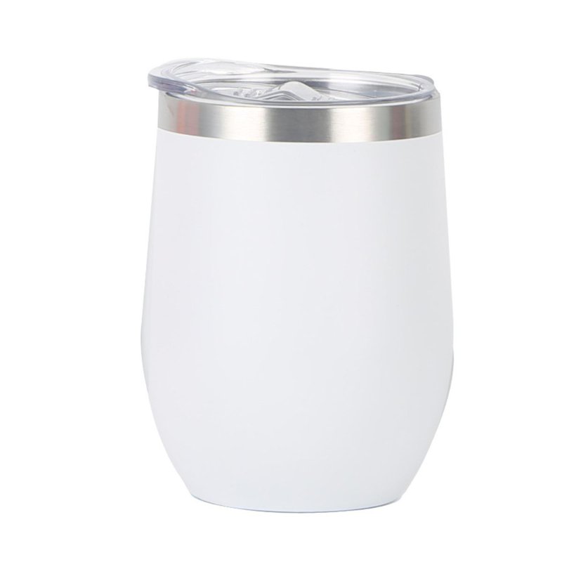 Camime Insulated Wine Tumbler Mug With Lid - MatteWhite