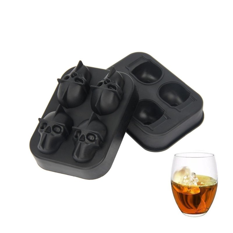 Camime Silicone 3D Skull Ice Cube Tray