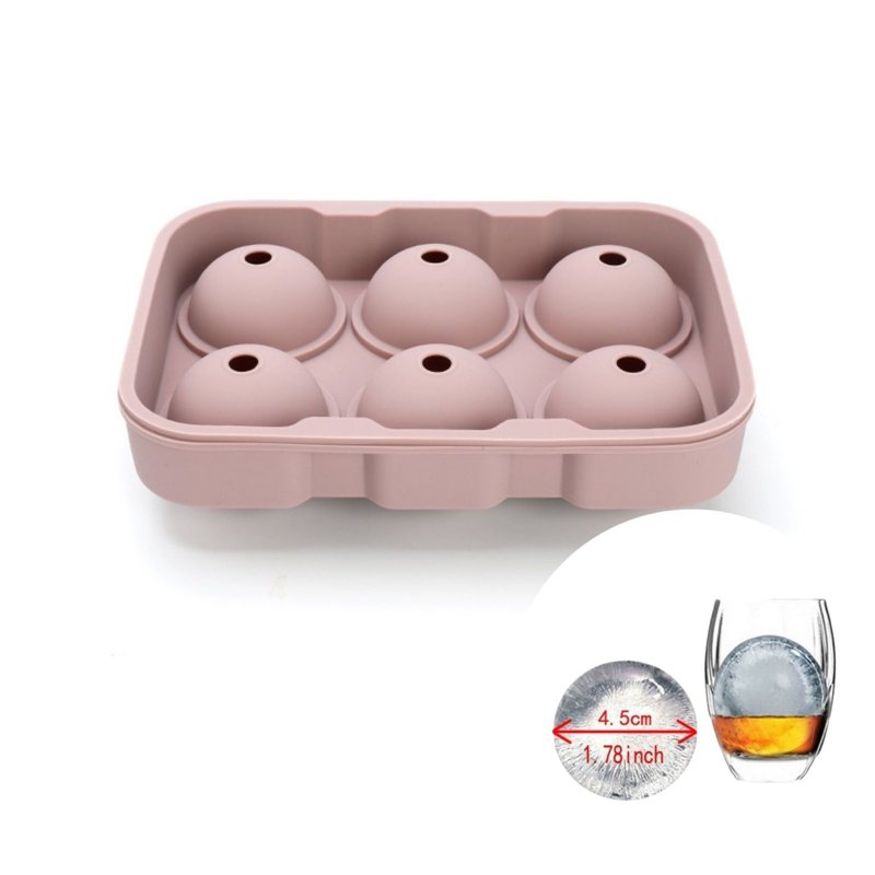Camime Silicone 6 Round Ice Cube Tray - Morandi Pin