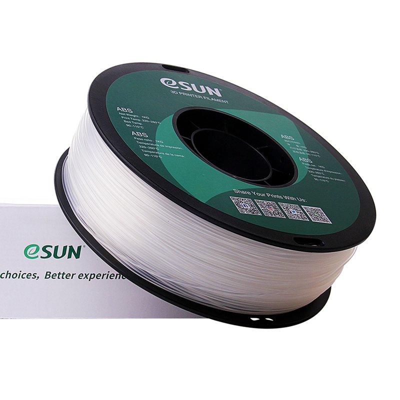 eSun Abs+ 1.75mm 3D Printer Filament - Abs Clear