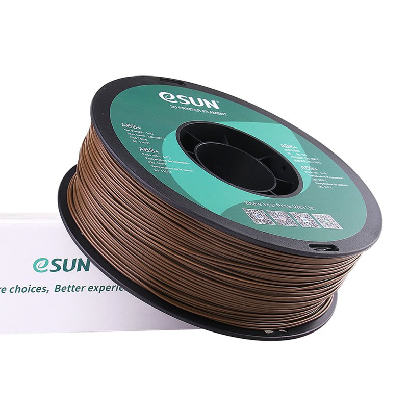 eSun Abs+ 1.75mm 3D Printer Filament - Brown