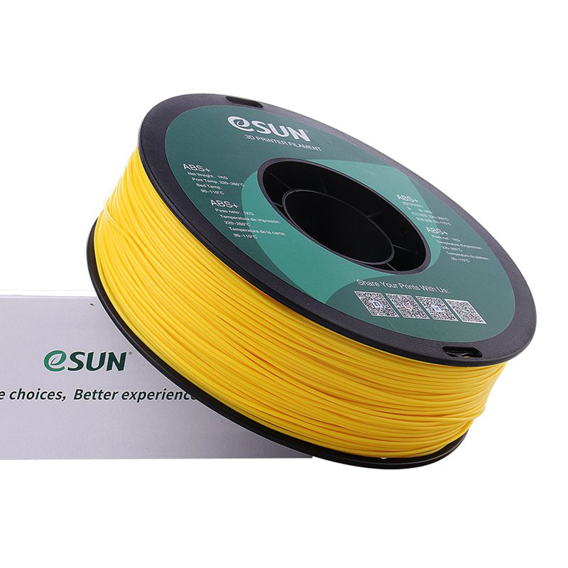 eSun Abs+ 1.75mm 3D Printer Filament - Yellow