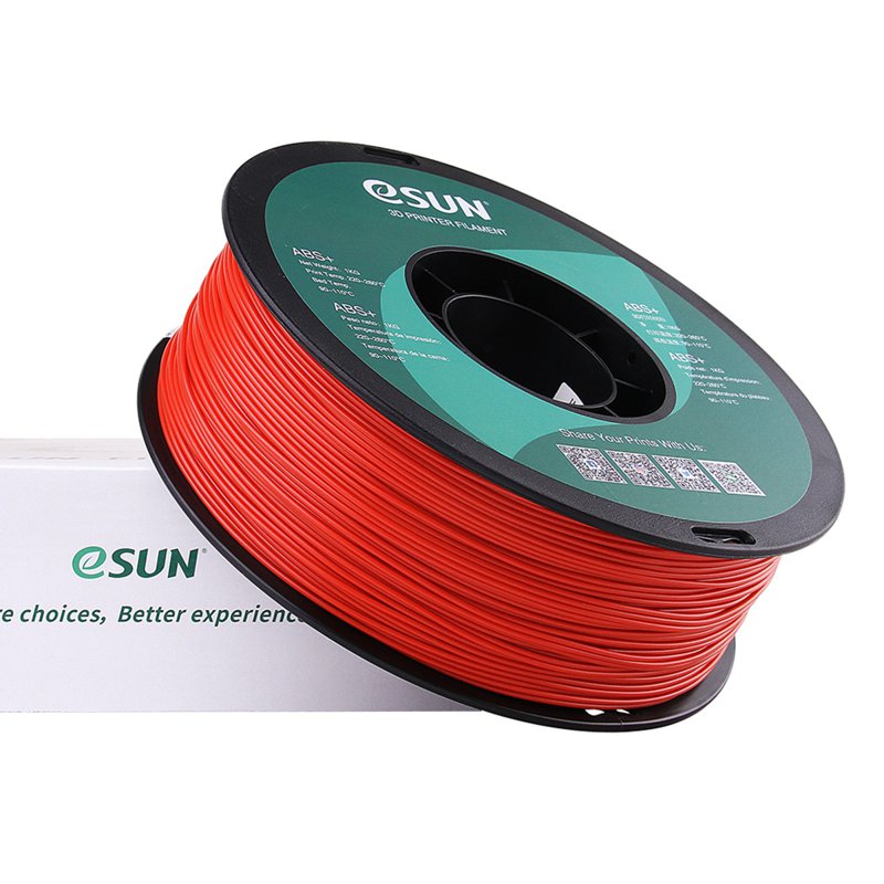 eSun Abs+ 1.75mm 3D Printer Filament - Red