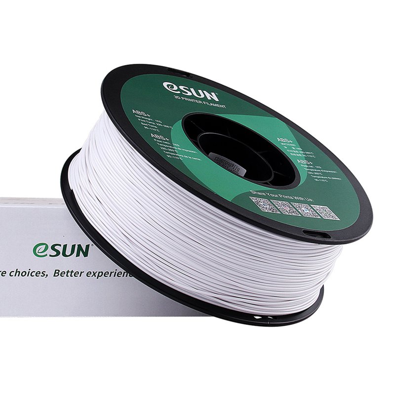eSun Abs+ 1.75mm 3D Printer Filament - Cold White