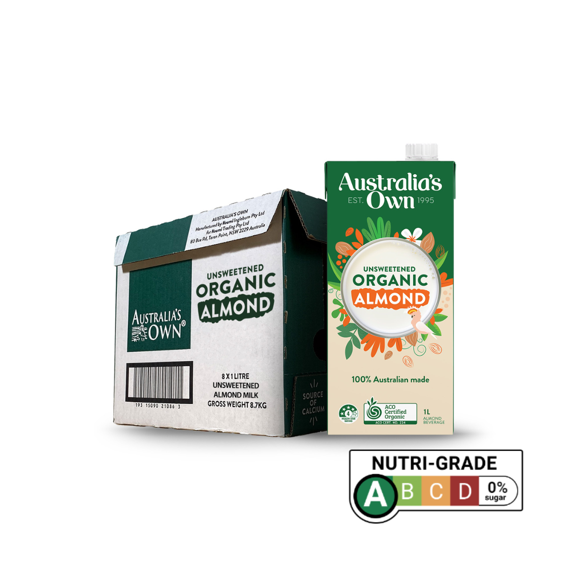 Australia'S Own Organic Almond Milk Unsweetened