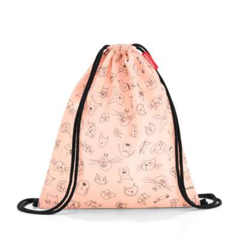Reisenthel My Sac Kids Drawstring Sport Bag - Cat & Dog Rose 1 S