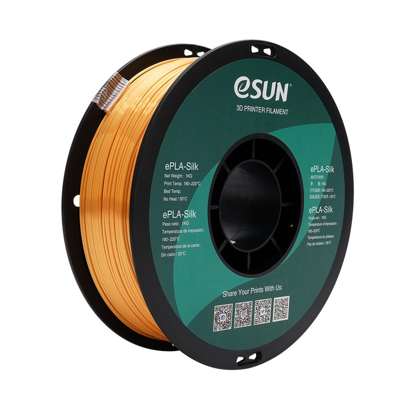 eSun Metal eSilk-Pla 1.75mm 3D Printer Filament - Gold