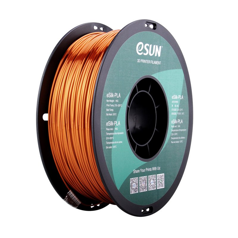 eSun Metal eSilk-Pla 1.75mm 3D Printer Filament - Copper