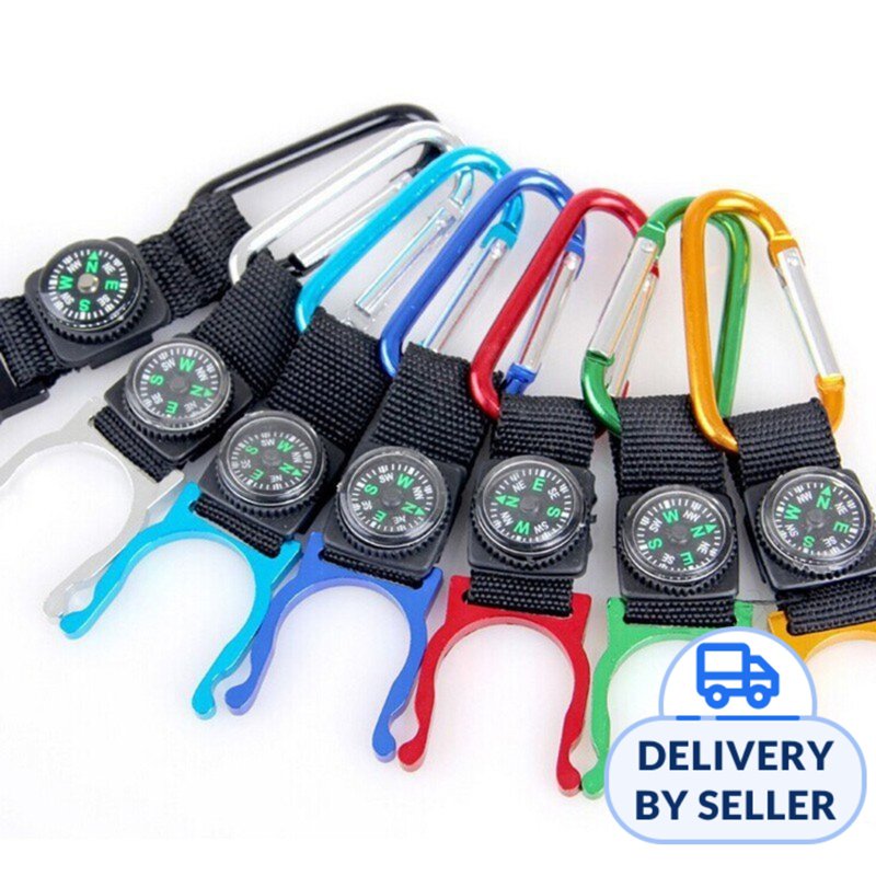 Oem Waterbottle Carabiner with Compass ( Assorted)