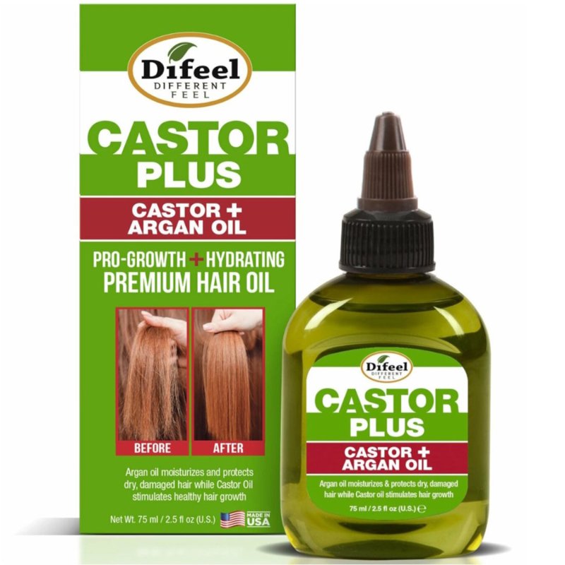 Difeel Castor Plus Argan Pro-Growth + Hydrating Hair Oil