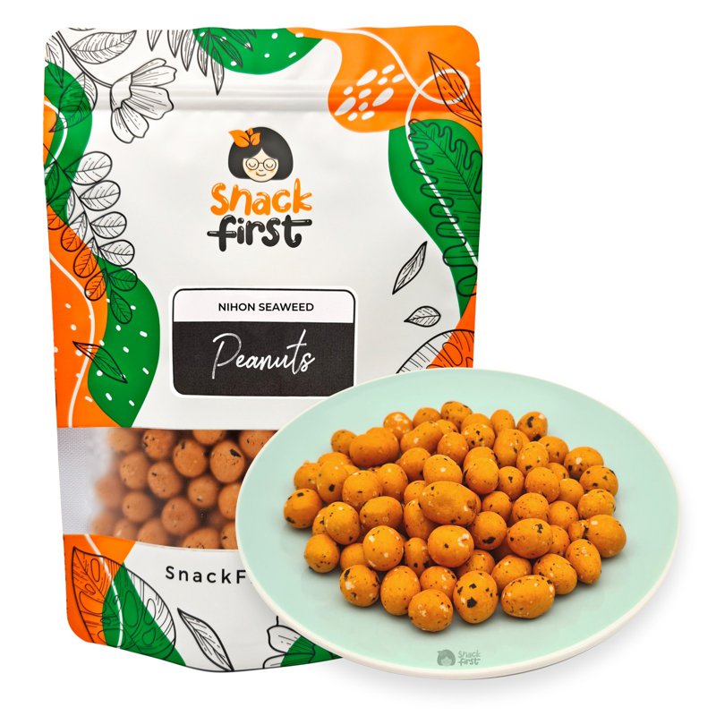 SnackFirst Nihon Seaweed Peanuts - Crunchy Umami Nuts