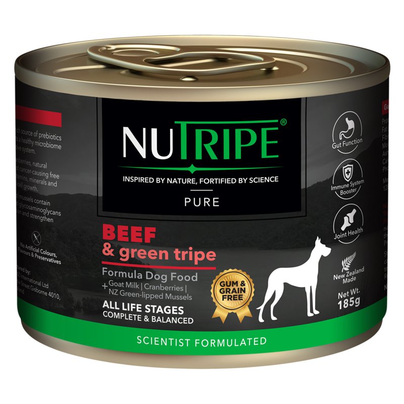 Nutripe Pure Beef & Green Tripe Dog (Gum-Free) (Ctn)