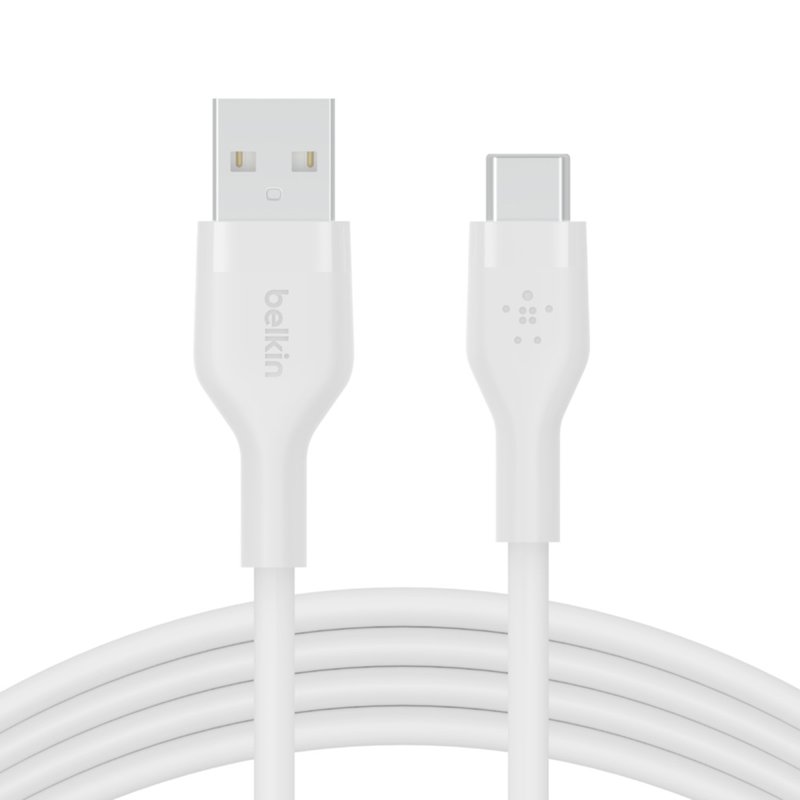 Belkin Usb-A To Usb-C, Silicone, 1M, White 1 S