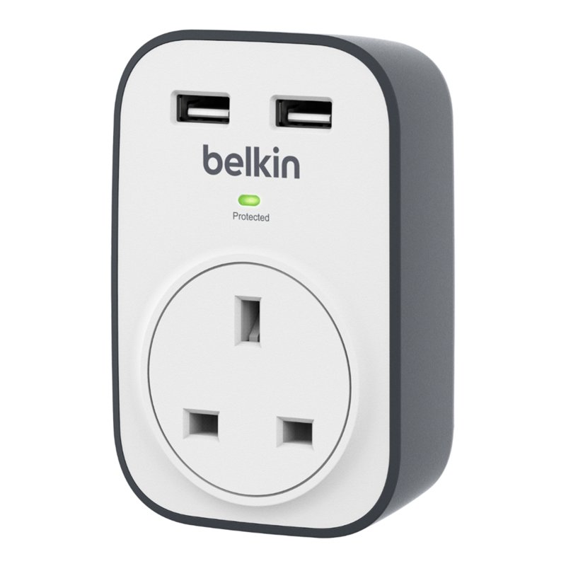 Belkin Surgecube 1 Outlet Surge Protector With 2 Usb Ports 1 S